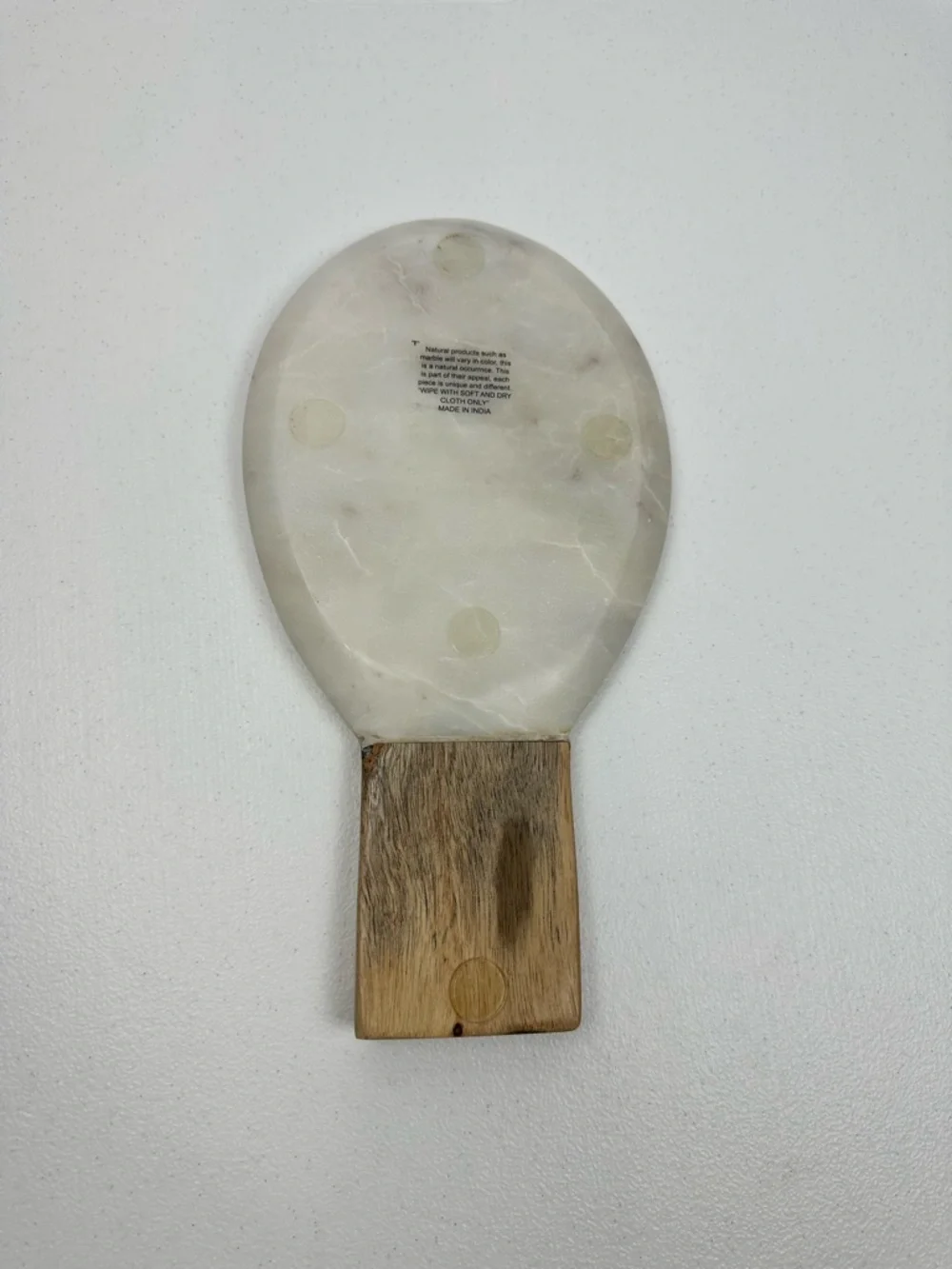 New Marble Spoon Rest With Wooden Handle Kitchen Tool Made in India‎
